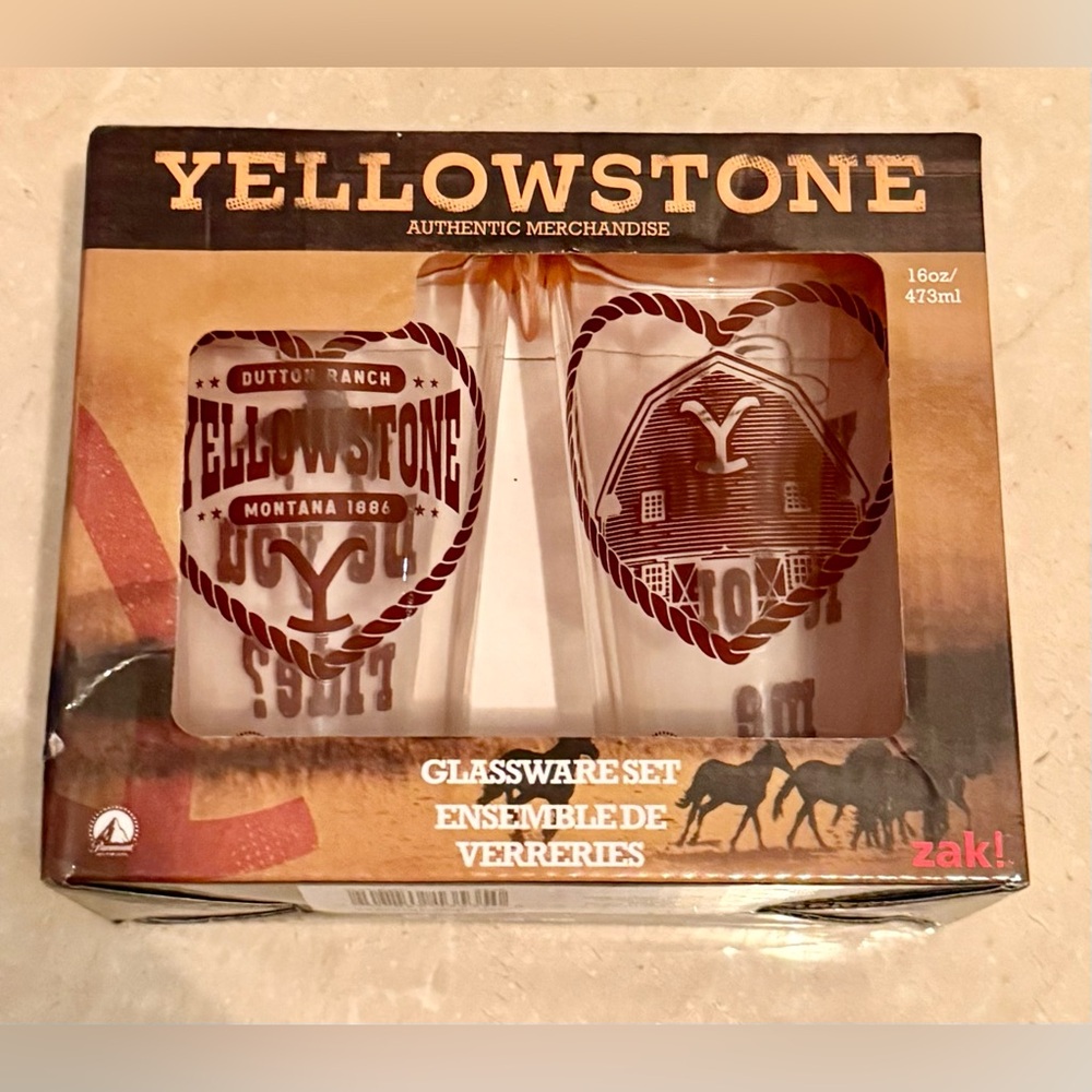 NIB Yellowstone Authentic Merchandise Glassware two(2)
16oz/473ml Glasses - Picture 10 of 16